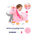 Burrito Unicornio Saltarín Inflable Goma Infantil C/Inflador Color Rosa