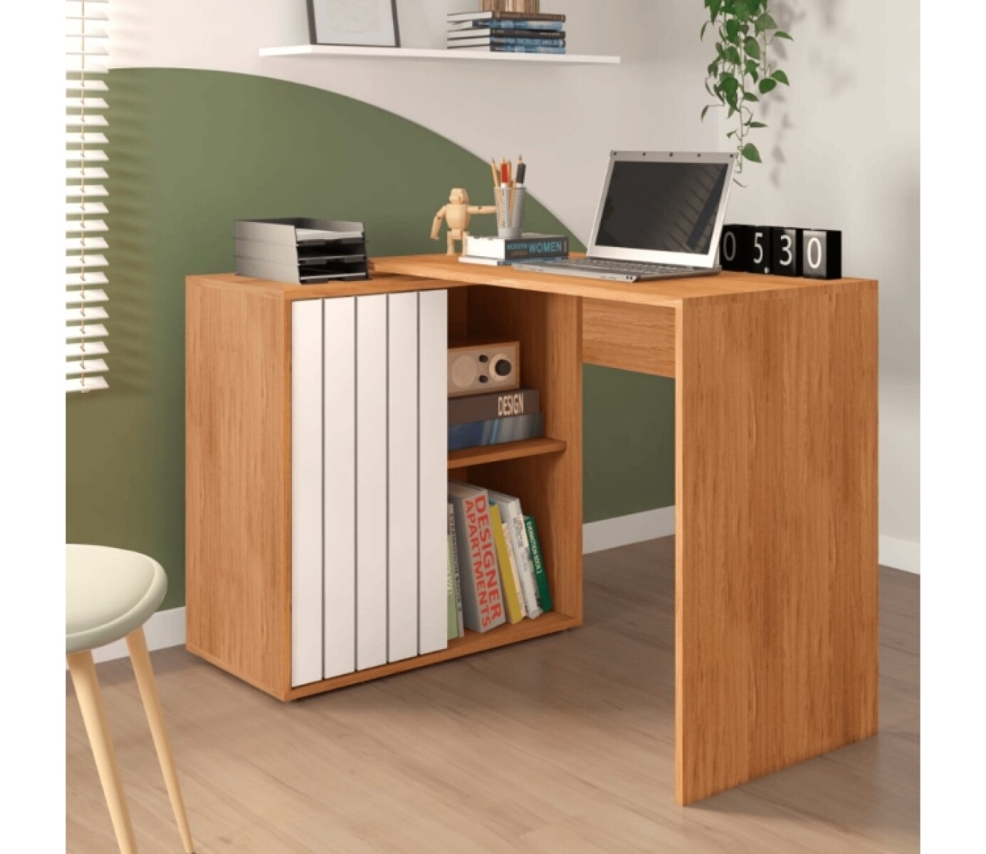 Escritorio Tech Esquinero Feijo/ White ( Mobil) 