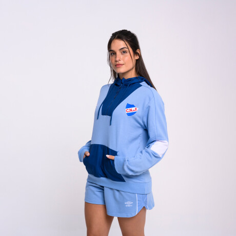 Canguro Placket Nacional Mujer Celeste, Azul Marino, Blanco