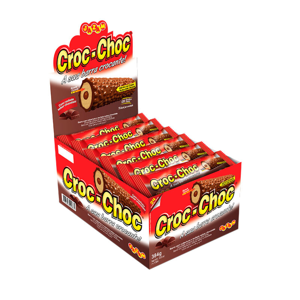 Barquillo CROC - CHOC Relleno x24 - Chocolate 