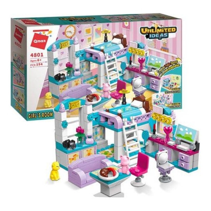 Juego de Construcción de habitaciones 3 en 1 con 194 piezas Juego de Construcción de habitaciones 3 en 1 con 194 piezas