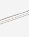 Pulseras Flexibles Sets Metal Pulsera Triple Cadena - Plateado Rodio