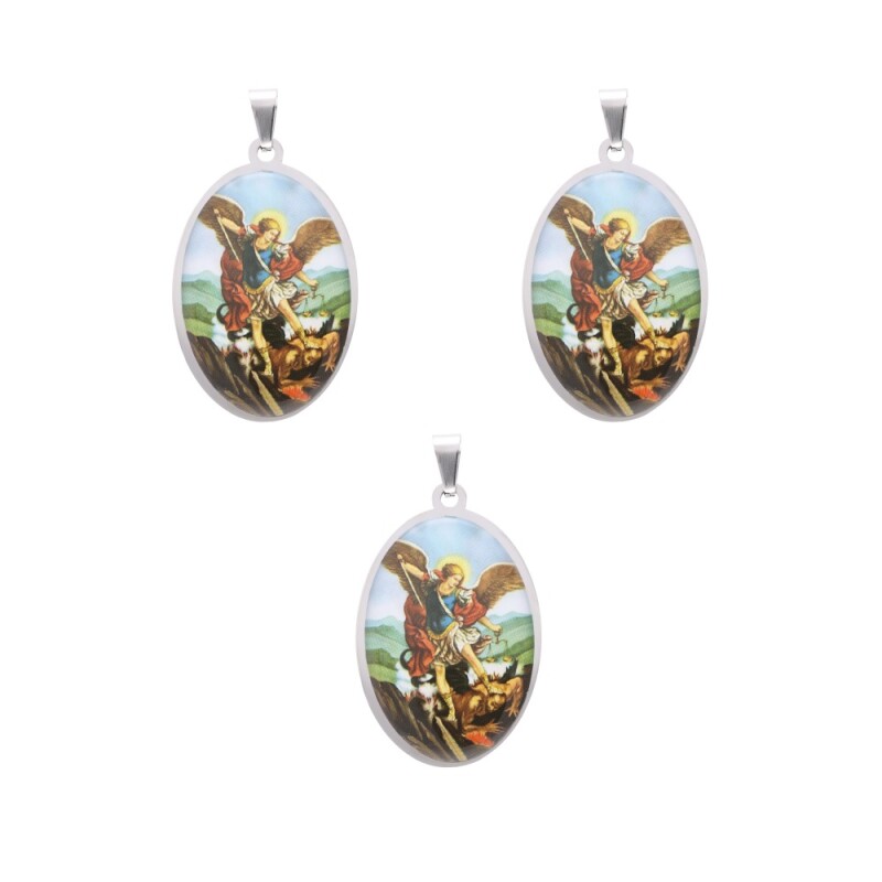 MEDALLAS DE SANTOS 5CM X3 UNIDADES Gp117/san Miguel Arc.