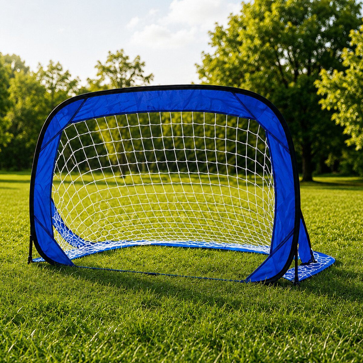 Arco Futbol Plegable Infantil Tela Oxford Facil Armado Niños - Variante Color Azul 