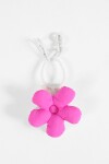 Llavero flor cordón fucsia