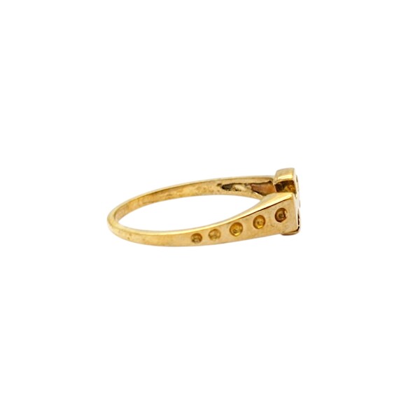Anillo Cruz Vasca-Oro bajo-Sin Piedra-AN8245 sinpiedra