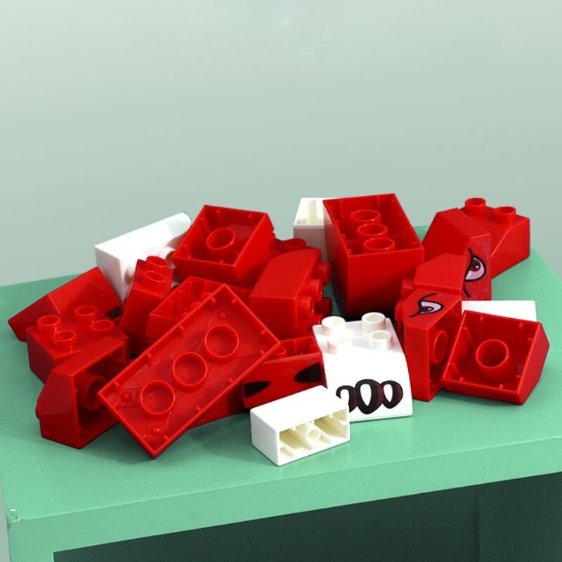 Dinosaurio De Bloques De Construcción - Rojo Dinosaurio De Bloques De Construcción - Rojo