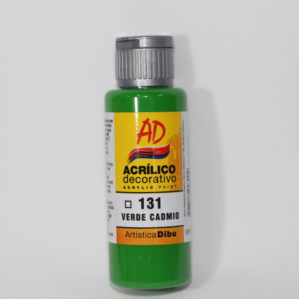 PINTURA ACRILICA ARTISTICA DIBU 60 ML. DIFERENTES COLORES COLOR VERDE CADMIO 131