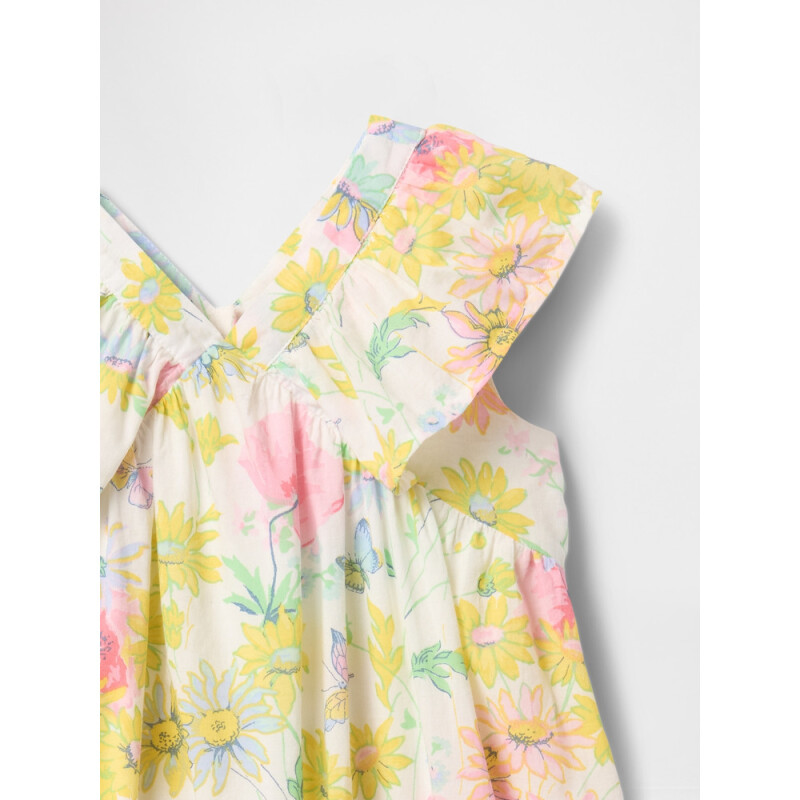 IE VNECK RUFFLE DRESS SP MULTI FLORAL SP25