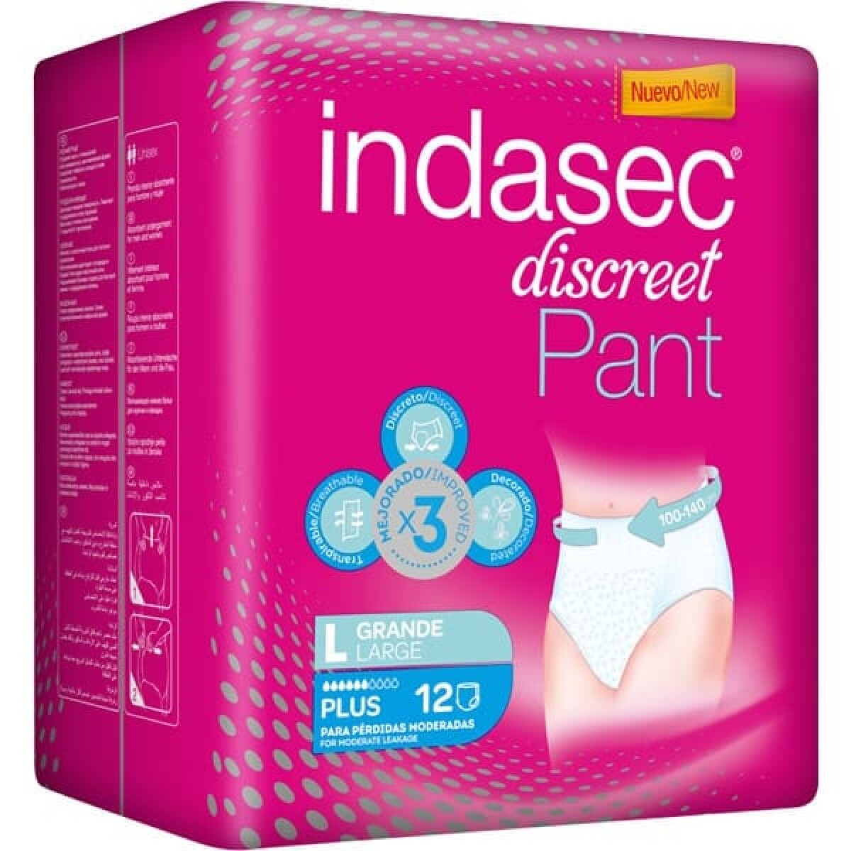 Pants Indasec Pant L Plus 12 Unidades 