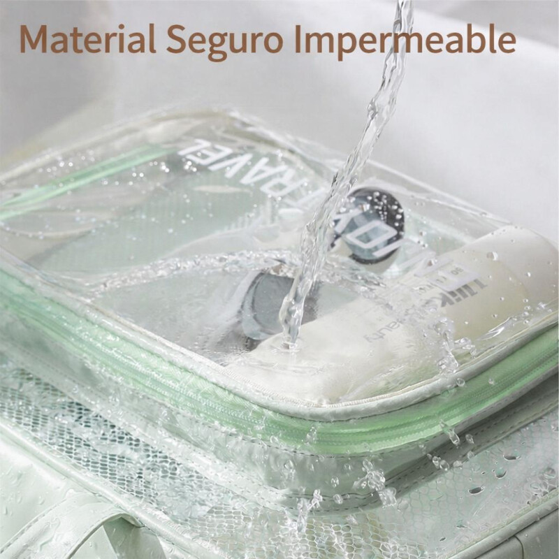 Bolso Organizador de Viaje Impermeable Multifunción Verde Pastel