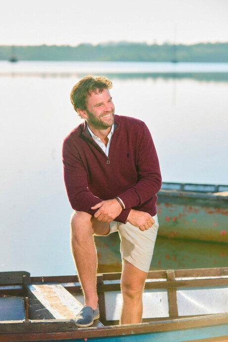 Sweater Medio Cierre Estribo Bordó