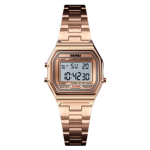Reloj Skmei 1415RG Unisex Digital con Correa de Acero Oro Rosa Reloj Skmei 1415rg Unisex Digital Con Correa De Acero Oro Rosa