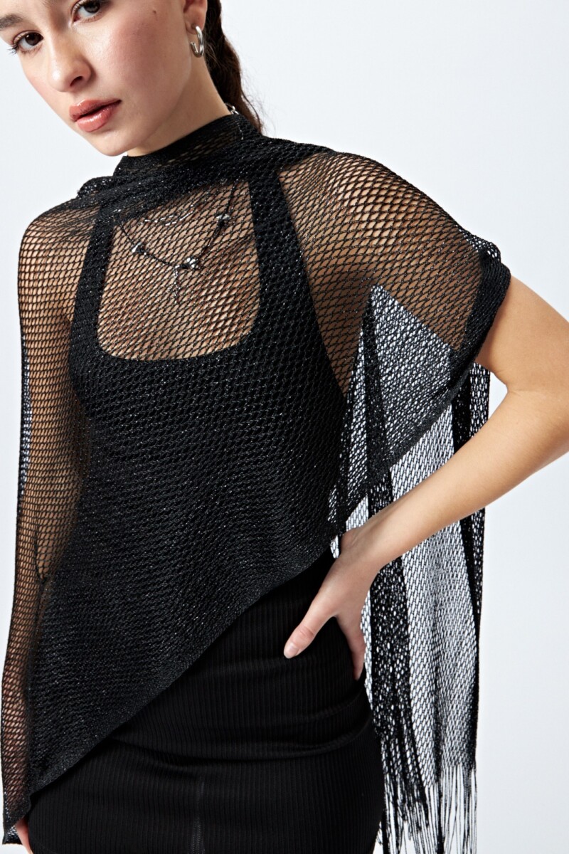 PONCHO MEL Negro