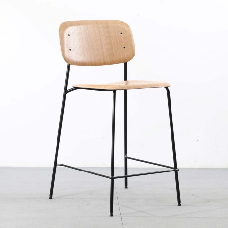 BUTACA TABURETE BAR MADERA NATURAL-BEIGE O´CONOR