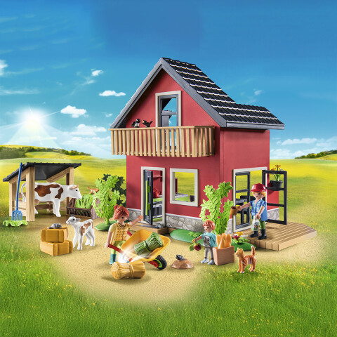 Casa de Campo con Animales de Granja Playmobil 137 Piezas U