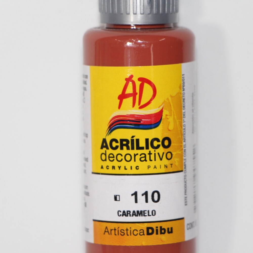 PINTURA ACRILICA ARTISTICA DIBU 60 ML. DIFERENTES COLORES COLOR CARAMELO 110