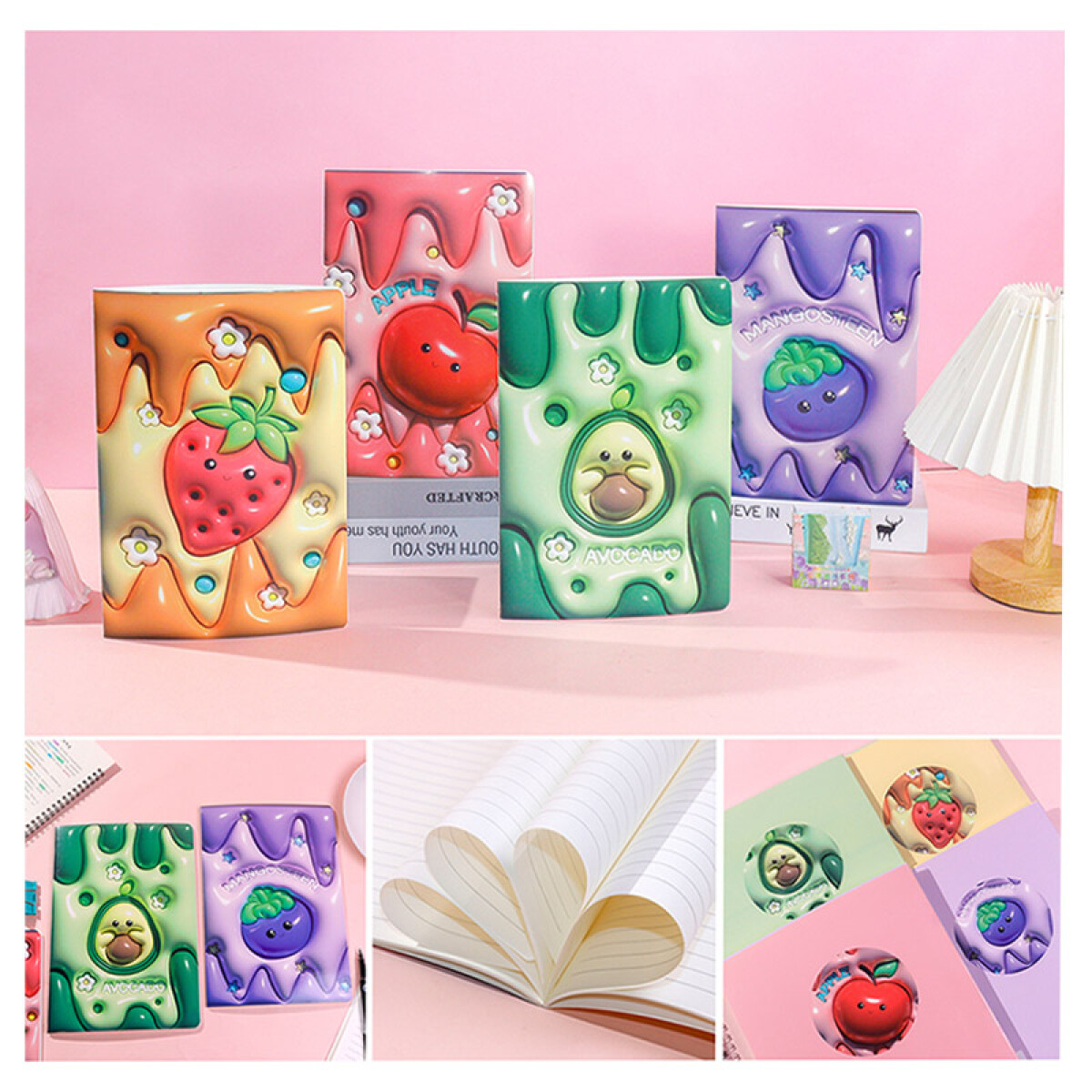 Bloc de notas 3D diseño frutas - Bloc De Notas 3d Diseño Frutas 