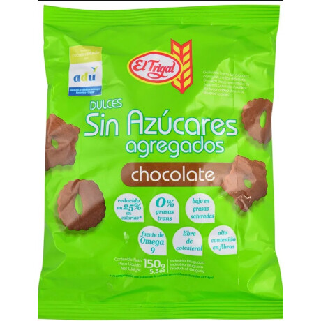 Galletas dulces chocolate sin azucar 150g EL TRIGAL Galletas dulces chocolate sin azucar 150g EL TRIGAL