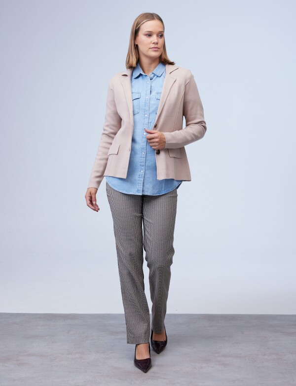 Cardigan Solapa BEIGE