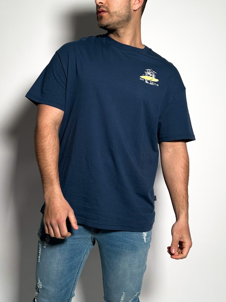 Remera Oversize Buck - Azul 
