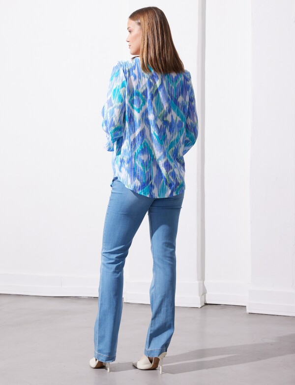 Blusa Gasa MULTI/AZUL