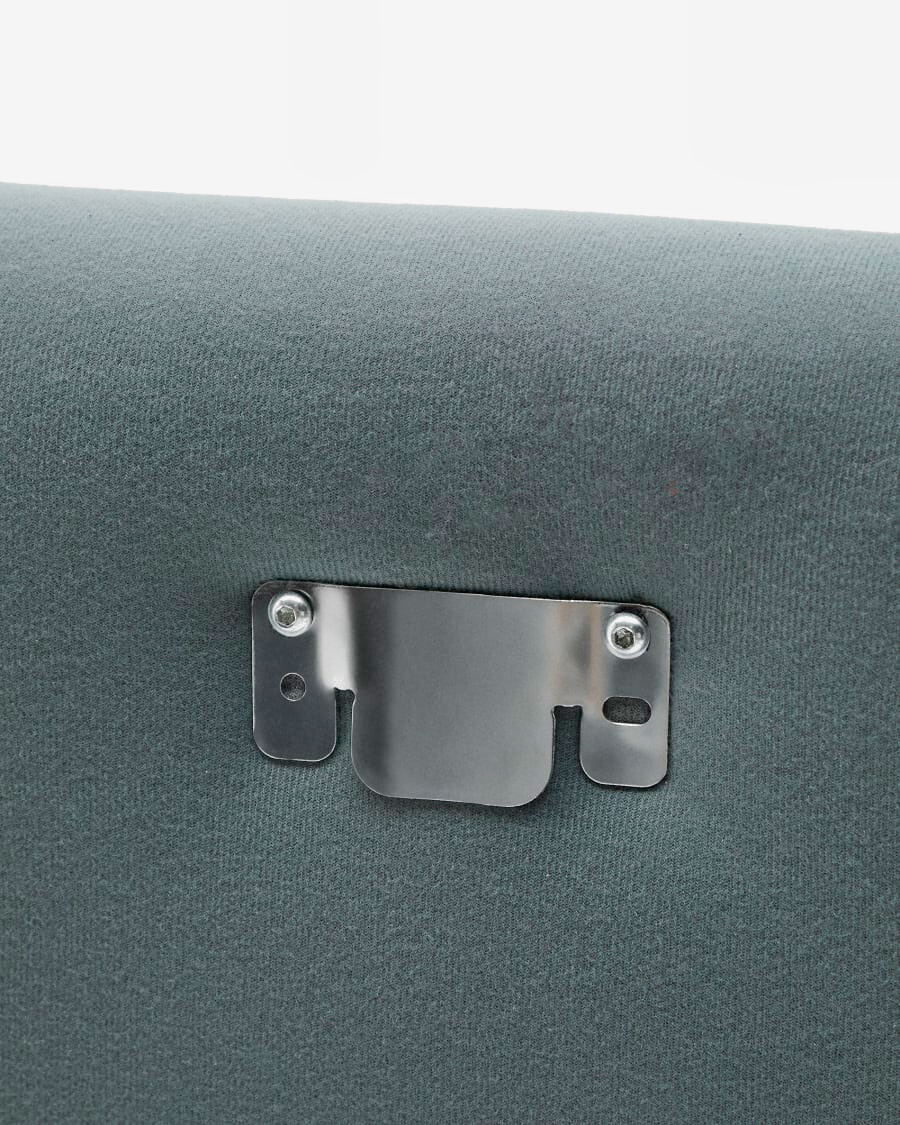 Cabecero Jaira con funda desenfundable de lino y algodón en color topo para cama de 160 cm