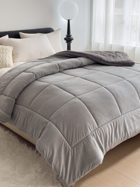 ACOLCHADO VELVET SHERPA GRIS