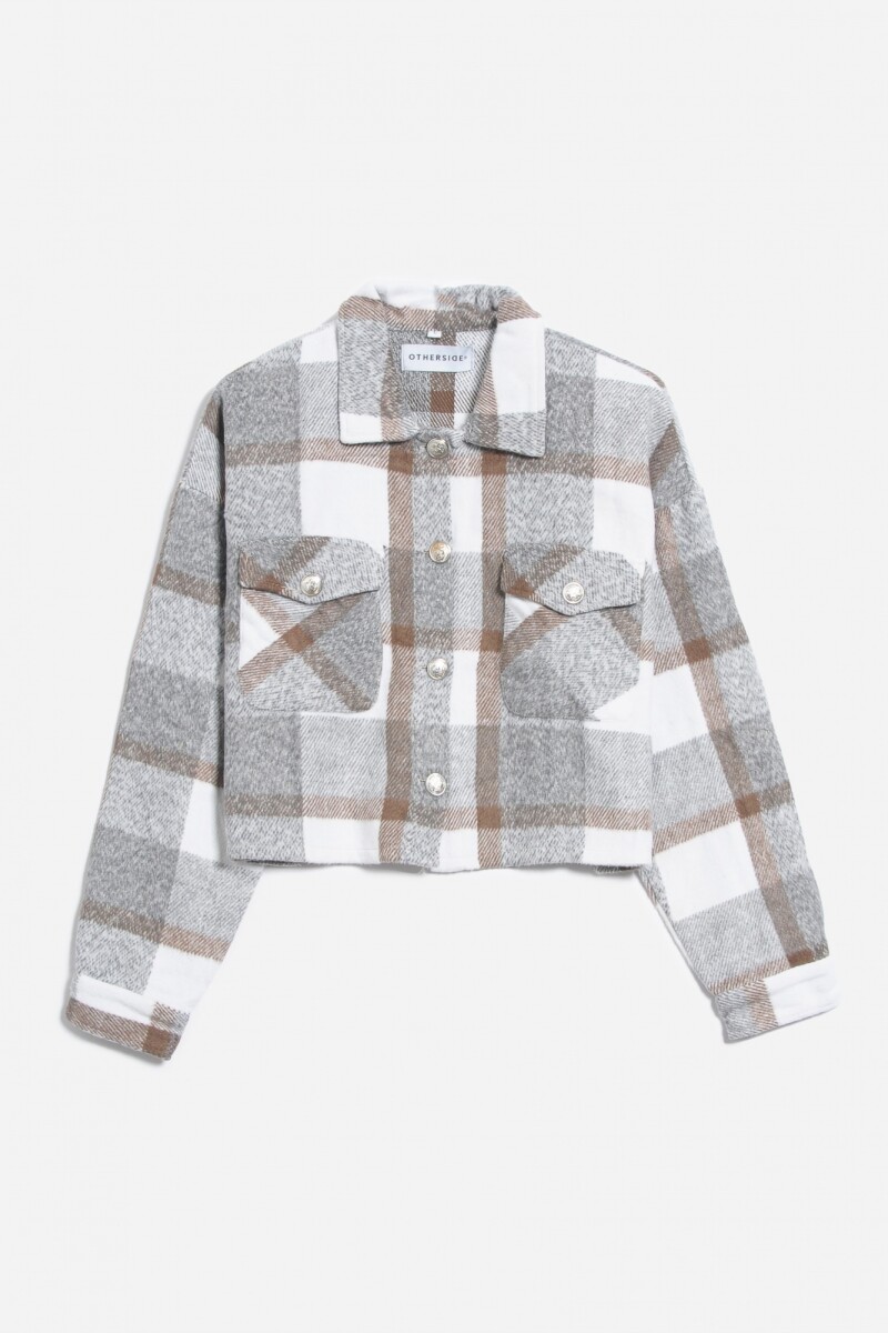 Chaqueta a cuadros - Gris 