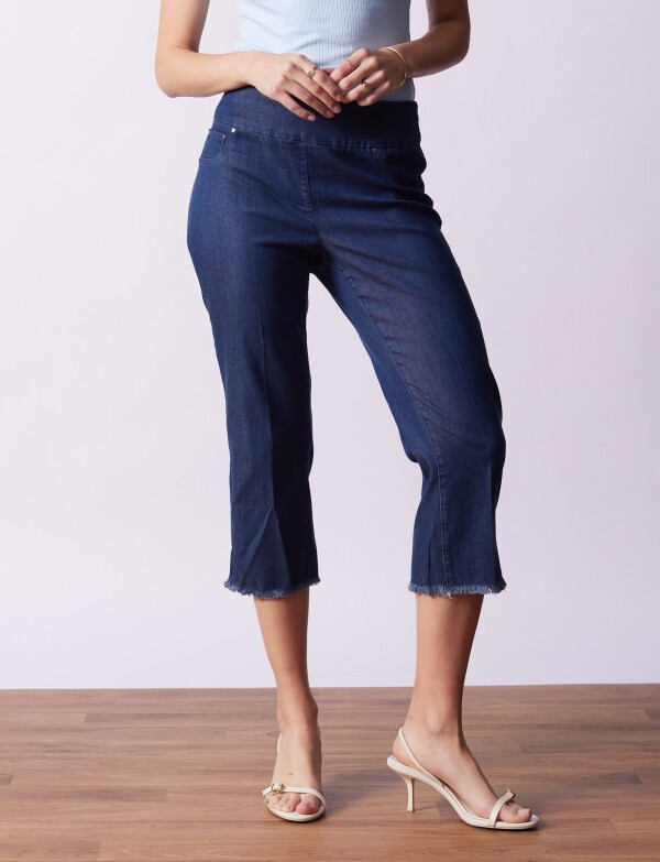 Capri Denim Flecos JEAN OSCURO