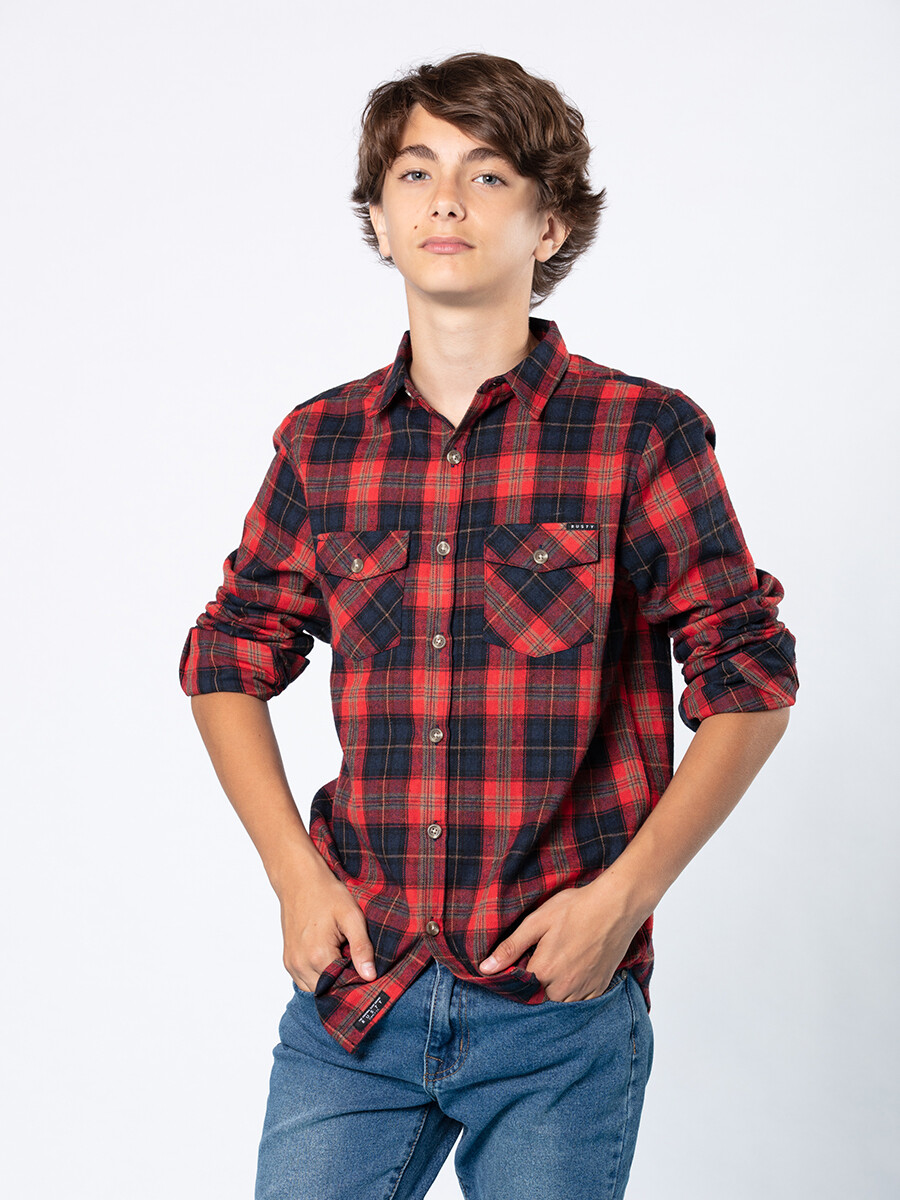 CAMISA SATER TEEN M/L RUSTY - Rojo 