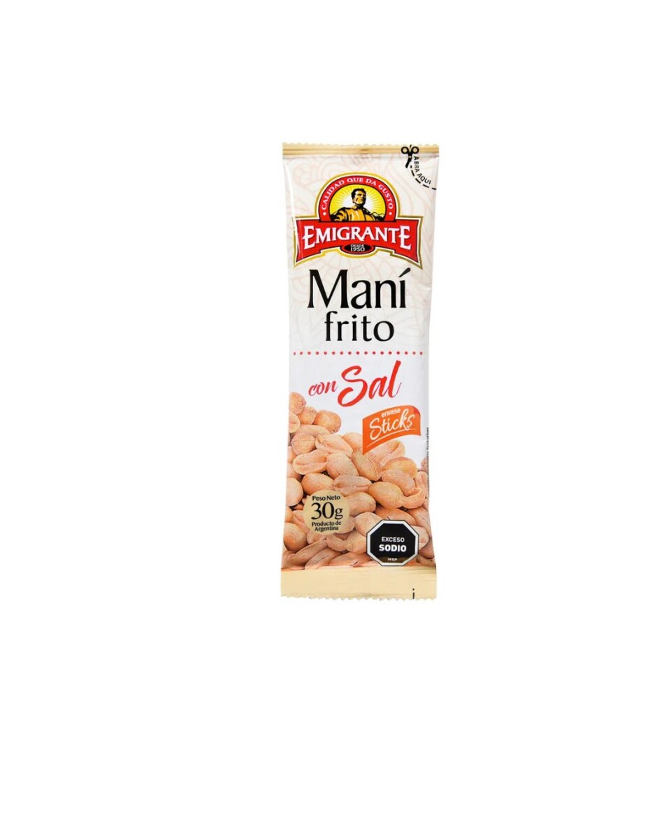 Sticks de maní frito con sal 30 g 