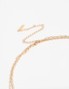 Collares Cortos Metal Collar Corto Multicadena Bañado En Oro - Dorado