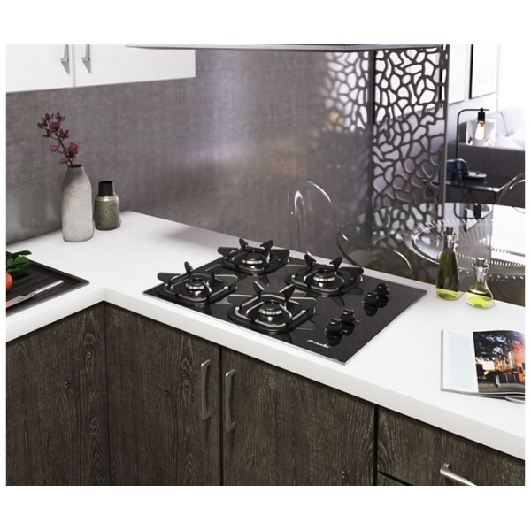 ANAFE 4H SUPERGAS VIDRIO NEGRO - MUELLER ANAFE 4H SUPERGAS VIDRIO NEGRO - MUELLER