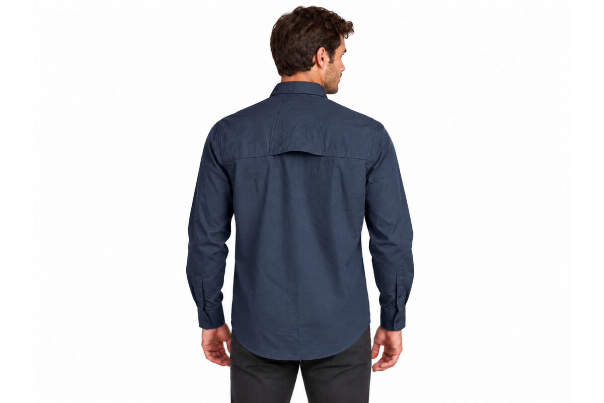 CAMISA HUNTER M LARGA UV+50 Azul