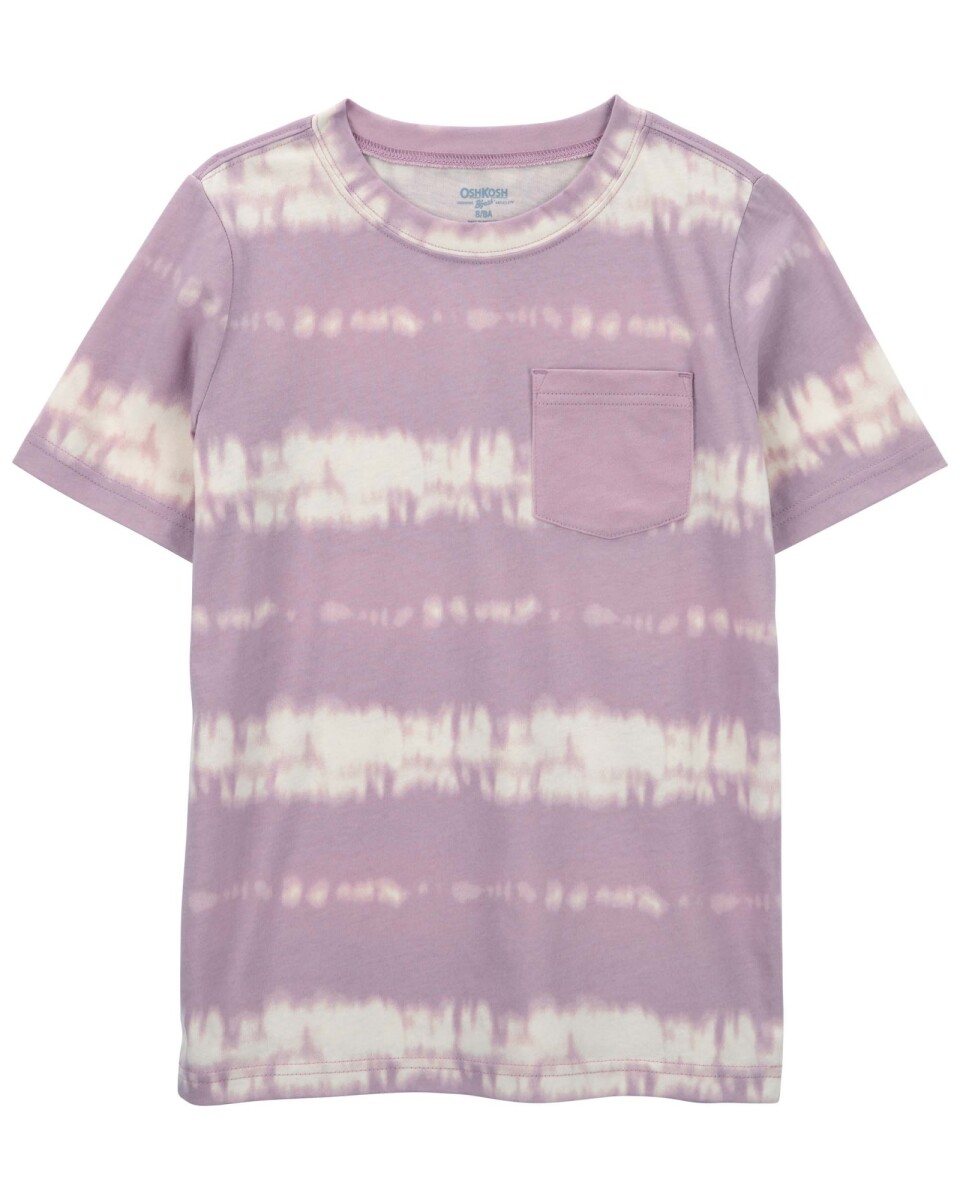 Remera de algodón, manga corta, diseño cloud dye. Talles 6-14 