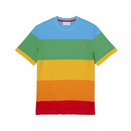 REMERA LACOSTE POLAROID BLOCK MULTICOL FI KNITS LLX