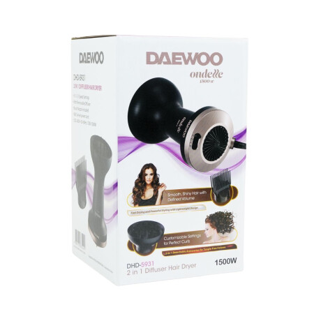 Secador de pelo Daewoo Ondelle 1500W Secador de pelo Daewoo Ondelle 1500W