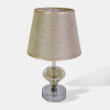 LAMPARA BEIGE/PLATA P/MESA 34X20CM Unica