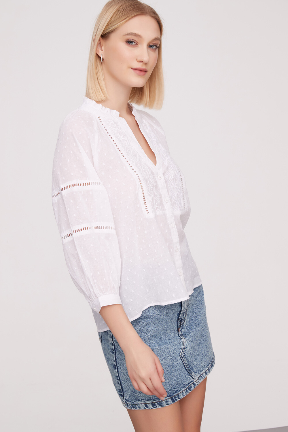 Blusa Shetland Blanco