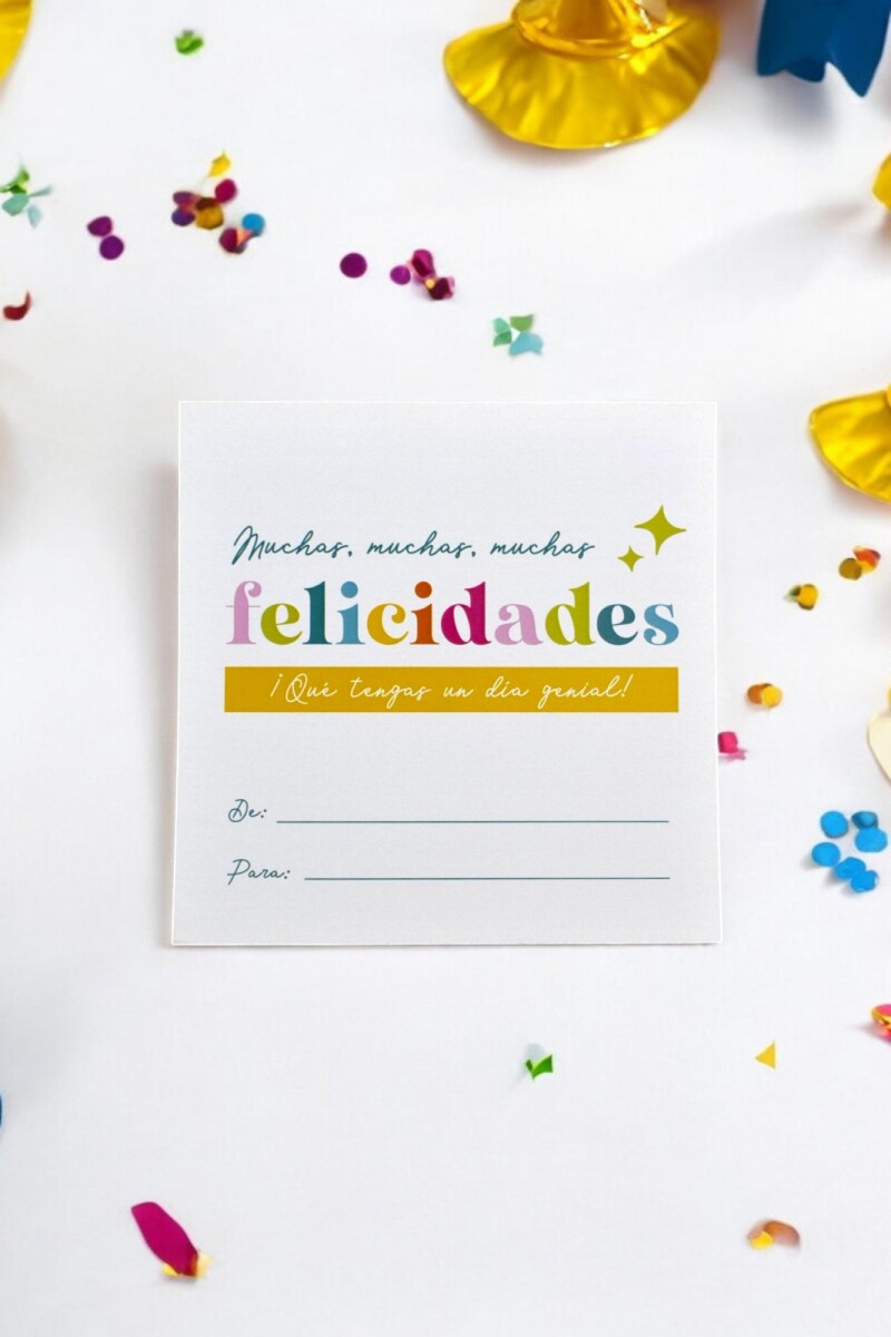 Tarjeta felicidades 10x10 - DISEÑO 6 