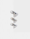 Aros Sets Metal Set De Earcuffs Chunky - Plateado Rodio