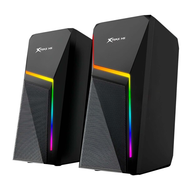 Parlantes Gamer Bluetooth Xtrike Me SK 503 RGB Computadora Color Negro