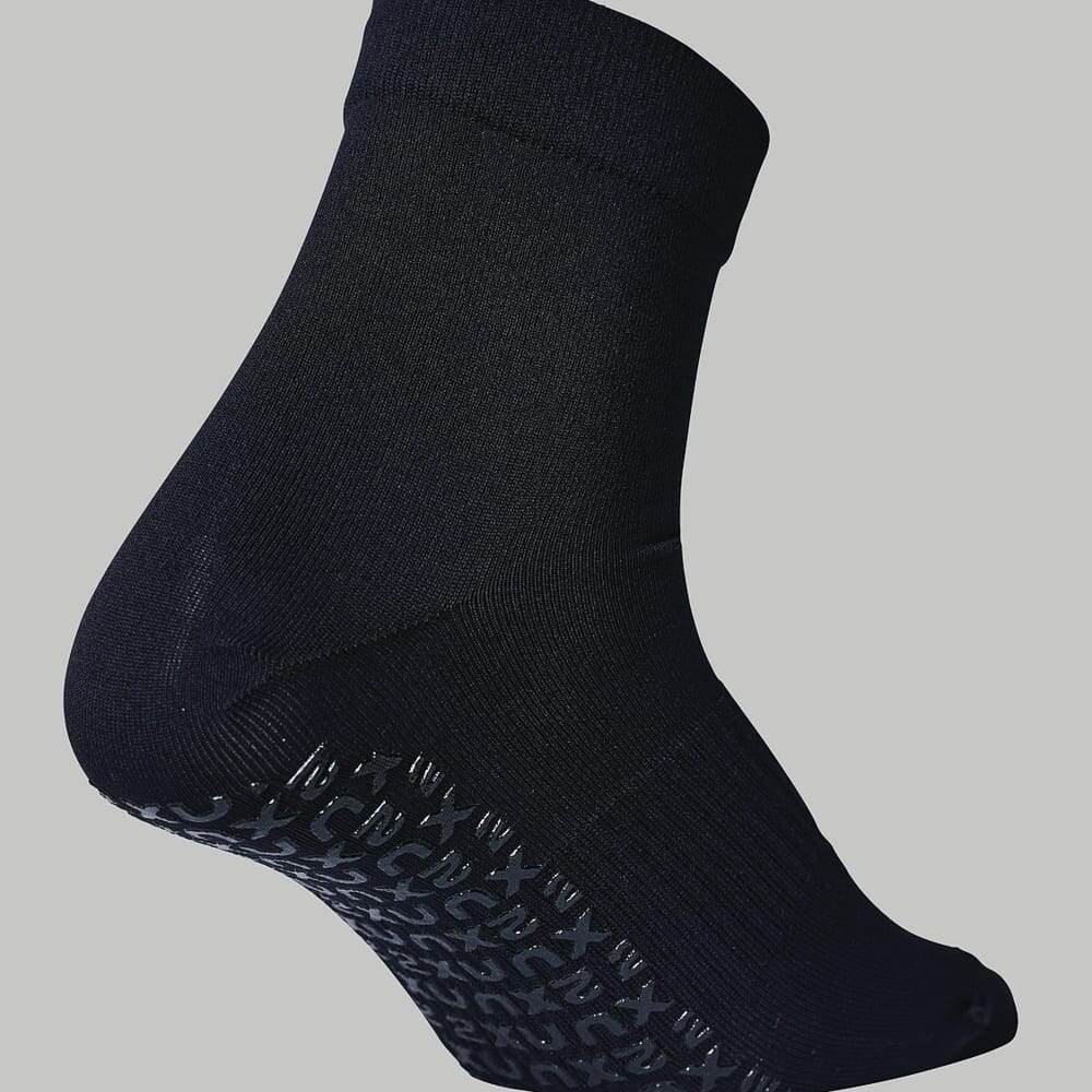 Medias Running Performance Crew Grip Sock Unisex Black/white