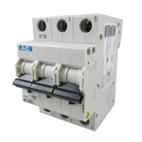 DISYUNTOR DIN 3X 63 A 06 KA EATON DISYUNTOR DIN 3X 63 A 06 KA EATON