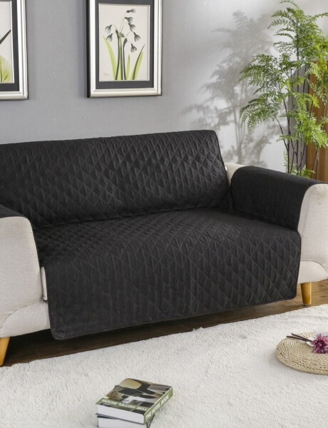 Cubre sofá de 2 cuerpos súper resistente Negro