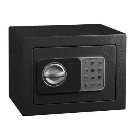 Caja Fuerte Electrónica Modelo Compacto con Código y Llaves Negro