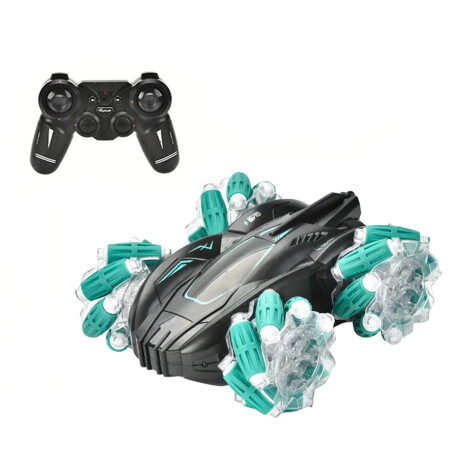 Auto Coche de acrobacia 360 Luces con Control Remoto Turquesa