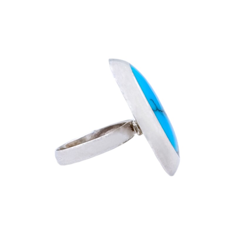 Anillo Oval-Plata 925 Ajustable-Piedra Turquesa-AN3258 conpiedra
