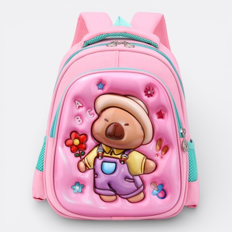 Mochila Capibara Labubu Preescolar 3d Relieve Capibara Granjero